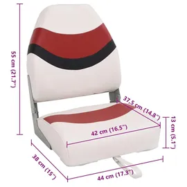 vidaXL Bootssitz mit Hoher Rückenlehne Klappbar 44x38x55 cm