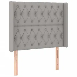 vidaXL Boxspringbett 100 x 200 cm Hellgrau