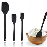 Silikon Spatel Set Küchenutensilien zum Backen, 3 Stück, Backpinsel Silikonpinsel Küchenpinsel kochpinsel, teigschaber Kochen und Mischen Hitzebeständiger, für Backen, Kochen, Grillen