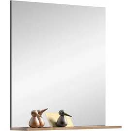 INOSIGN Garderobenspiegel INOSIGN "Riga, B x T x H ca.: 90 x 16 x 84 cm, 1 Ablageboden", braun (spiegelglas, nox oak nb, basalt grau nb), B:90cm H:84cm T:16cm, Spiegelglas, Spiegel, Garderobenspiegel, Spiegel, Wandspiegel, Flurspiegel, Dielenspiegel