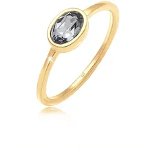 Elli Ring 925 Sterling Silber Oval, Verlobungsring in Gold | Gr.: 52