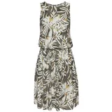 VIVANCE Jerseykleid Sommerkleid Blätterdruck Grün 38