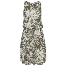 VIVANCE Jerseykleid Sommerkleid Blätterdruck Grün 38