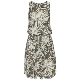 VIVANCE Jerseykleid Sommerkleid Blätterdruck Grün 38