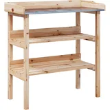 vidaXL Pflanztisch mit Ablagen 78 x 38 x 82,5 cm Holz