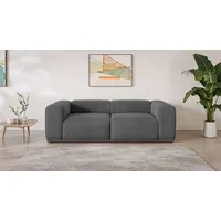 s.Oliver Big-Sofa S.OLIVER "EMMERIK Designersofa, 3-Sitzer mit Wellenfederung, B/T/H: 242/98/73 cm", grau (anthrazit), B:242,5cm H:73cm T:98cm, 100% Polyester, Sofas, Big-Sofa, hoher Sitzkomfort, gemütlich und modern, auch in Cord