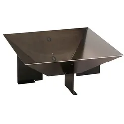 Wilk Feuerschale SQUARE in modernem Design, unbehandelter Stahl mit einer Materialstärke von 2,0mm, hohe Stabilität