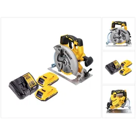 DeWalt DCS 570 D2 Akku Handkreissäge 18 V 184 mm + 2x Akku 2,0 Ah + Ladegerät
