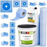 LEVEL PLUS Dichtset für Duschabdichtung Bad Dichtband Flüssigfolie 25 kg