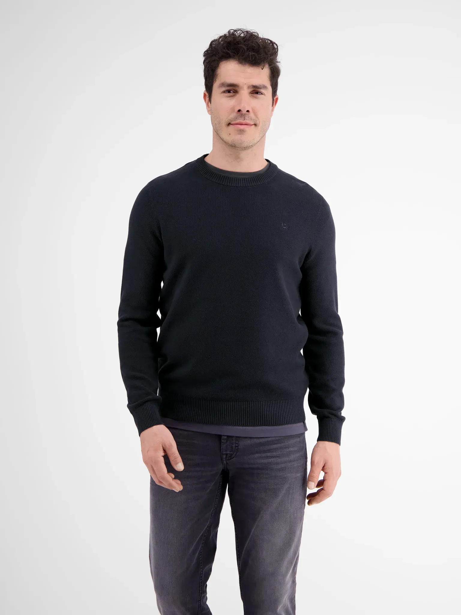 Crewneck Strickpullover - Deep Blue - M