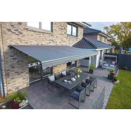 Konifera Halbkassettenmarkise SUN LED 350 cm grau