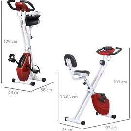 Homcom Fahrradtrainer mit Magnetwiderstand rot/weiß
