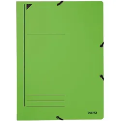LEITZ Eckspann-Mappe A4, grün, Beschriftungslinien, Fassungsvermögen: 250 Blatt, Karton: 430g