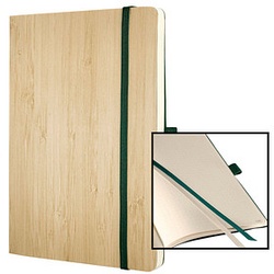 SIGEL Notizbuch Bambus ca. DIN A5 punktraster, beige Softcover 194 Seiten