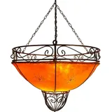 Marrakesch Orient & Mediterran Interior Demren 1-flg. 45 cm rund orange Eisen