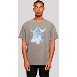 T-Shirt F4NT4STIC "Wickie und die starken Männer", Herren, Gr. M, grau (asphalt), Obermaterial: 100% Baumwolle, casual, oversize, Rundhals, Kurzarm ohne Bündchen, Shirts, Retro, Heroes of Childhood, TV Serie