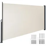 Tectake Aluminium Seitenmarkise 300 x 160 cm Beige