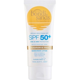 Bondi Sands SPF 50+ Fragrance Free Face Sunscreen Lotion, wasserfeste Sonnencreme