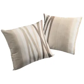 Wirth Dekokissen BROOKLYN, Kissenhülle ohne Füllung, 2 Stück braun 40 cm x 60 cm