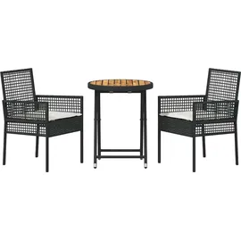 vidaXL Bistroset 3-tlg. Schwarz
