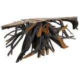 MASSIVMOEBEL24.DE Konsolentisch Teak Wurzel verzweigt 250x50x80 Natur