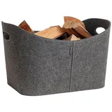 ADURO Holzkorb Baseline Filz 55 x 45 x 30 cm Grau