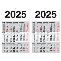 2 3-Monats-Wandkalender 2025