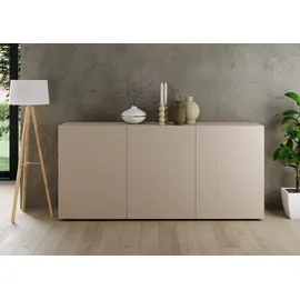 INOSIGN Sideboard INOSIGN "Rio Breite 181 cm, Kommode mit 3 Türen, Anrichte", cashmere, front mit geriffelter struktur, B:181cm H:84cm T:42cm, FSC-zertifizierter Holzwerkstoff, Sideboards, Sideboard, geriffelte MDF-Fronten, modern u.