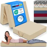 eloneo Klappmatratze Gästematratze, 90x200x15 cm, creme