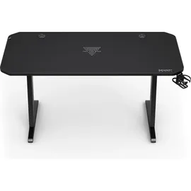 SENSE7 Nomad Classic Computertisch Gamingtisch Schreibtisch Tischplatte 140 x 60 cm | Getränkehalter, Controller Halter, Gaming mit Kohlefaseroberfläche, Ergonomischer Gaming Desk