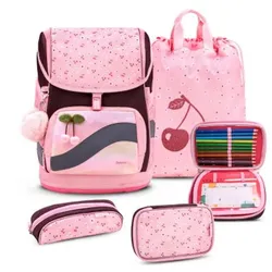 Belmil Smarty Plus Premium Schulranzen Set 4-teilig Cherry Blossom Cherry Blossom Schulranzen Set