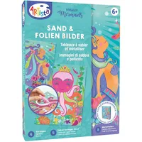 ARTISTA 9301901 Bastelset Sand - Folien Bilder Meerjungfrau, DIY-Kit für Kinder, Kreativset in praktischer Aufbewahrungsbox