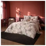 Estella Mako-Satin Blumen Rosa 155 x 220 cm + 80 x 80 cm + 40 x 80 cm