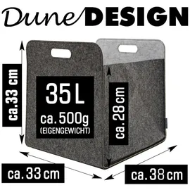 Dune Design Filz Aufbewahrungsbox 33 x 33 x 38 cm 1-tlg. Grau