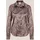 Madeleine Satinbluse mit Knopfmanschetten Braun 44