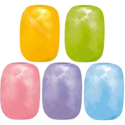 5 Rollen pastell Geschenkbänder Schleifenband Kräuselband bunt