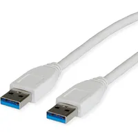 Value USB 3.0 Kabel, Typ A-A, weiß, 3 m