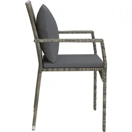 vidaXL Gartenstuhl 59 x 59 x 88 cm grau 2 St.