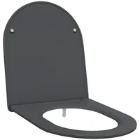 VidaXL Toilettensitz Quick Release Absenkautomatik Duroplast Anthrazit