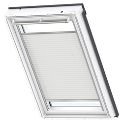 VELUX Wabenplissee Uni weiß Uni weiß 1045, 66x140 cm (F08), GGU,Manuell,VELUX,weiße Schiene