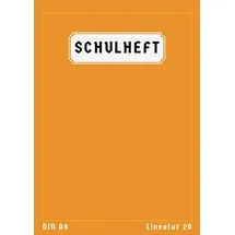 Independently published Lineatur 20 Din A4: 50 Blatt | Blankoheft A4 | Schulheft Lineatur 20 Blanko | Homeschooling und Schulanfang Heft | Orange