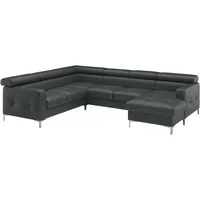 Cotta Wohnlandschaft »Sammy U-Form«, mit Kopfteilverstellung, optional mit Bettfunktion und Bettkasten grau