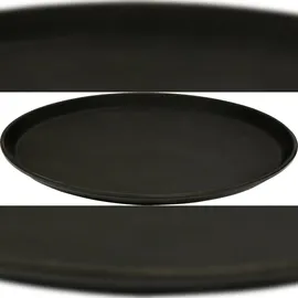 TRIZERATOP Gastro Kellnertablett, Serviertablett rutschfest, rund 35,5 cm