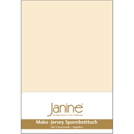 JANINE Spannbetttuch MAKO-FEINJERSEY Mako-Feinjersey leinen 5007-27 100x200