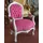 Casa Padrino Barock Kinder Stuhl Rosa/Weiß