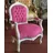 Casa Padrino Barock Kinder Stuhl Rosa/Weiß