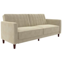 loft24 Schlafsofa Pin, Bezug in Samtoptik, Breite 207 cm, weitere Farben erhältlich braun