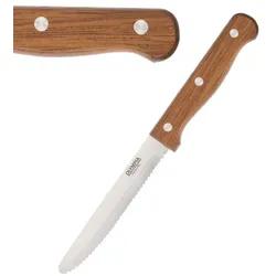 Gastronoble 12 Olympia Steakmesser mit runder Spitze | Holz | 21,5cm