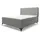 venasi ROMA Boxspringbett 140x200 mit 2 Bettkästen und TOPPER H2/H3 Matratze GRAU Aragon 83 - Grau