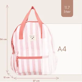 KidzRoom Stripe Frenzy Rucksack - Pink / White - One Size